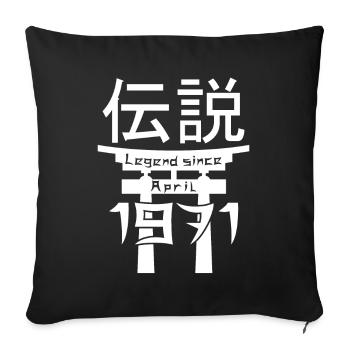 Legend since April 1971 Geburtstag Geschenk - Sofakissenbezug 45 x 45 cm - Schwarz - Vorne