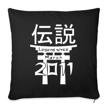 Legend since March 2011 Birthday Gift - Sofa pillowcase 17,3'' x 17,3'' (45 x 45 cm) - black - Front