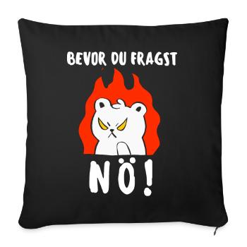 Cat Tshirt Funny Funny Humor Sarcasm Irony - Sofa pillowcase 17,3'' x 17,3'' (45 x 45 cm) - black - Front
