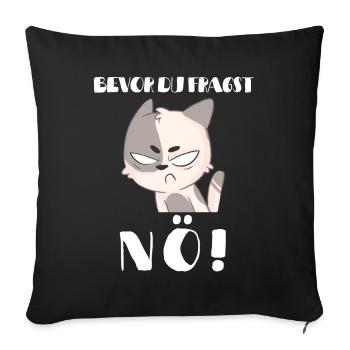 Cat Tshirt Funny Funny Humor Sarcasm Irony - Sofa pillowcase 17,3'' x 17,3'' (45 x 45 cm) - black - Front