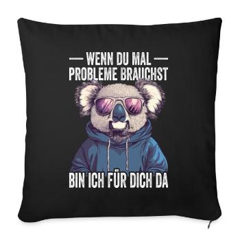Si jamais vous avez besoin de problèmes, je suis là pour vous - Housse de coussin décorative 45 x 45 cm - noir - Devant
