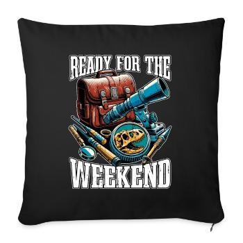 Fossil Hunter Ready For The Weekend Geologist - Sofa pillowcase 17,3'' x 17,3'' (45 x 45 cm) - black - Front
