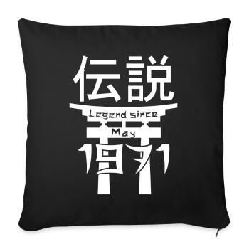 Legend since May 1971 Birthday Gift - Sofa pillowcase 17,3'' x 17,3'' (45 x 45 cm) - black - Front