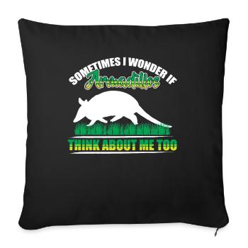 Tatous pensent à moi Tatous géants - Housse de coussin décorative 45 x 45 cm - noir - Devant