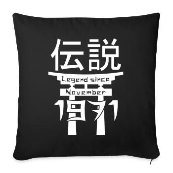 Legend since November 1971 Geburtstag Geschenk - Sofakissenbezug 45 x 45 cm - Schwarz - Vorne