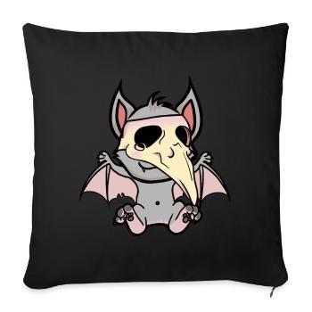 Halloween Fledermaus Fledermäuse Pest Horror - Sofakissenbezug 45 x 45 cm - Schwarz - Vorne