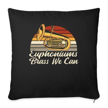 Euphoniums Laiton On peut Euphoniste Euphoniste - Housse de coussin décorative 45 x 45 cm - noir - Devant