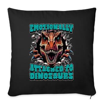 Paleontology Emotionally Attached Fossil Collector - Sofa pillowcase 17,3'' x 17,3'' (45 x 45 cm) - black - Front