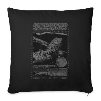 Crocodile chinois lézard Shinisaurus crocodilurus - Housse de coussin décorative 45 x 45 cm - noir - Devant