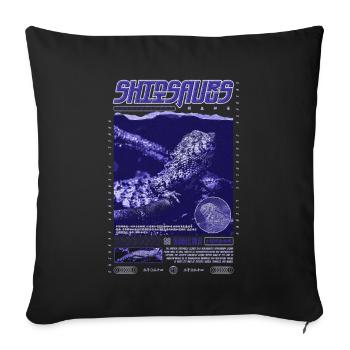 Crocodile chinois lézard Shinisaurus crocodilurus - Housse de coussin décorative 45 x 45 cm - noir - Devant