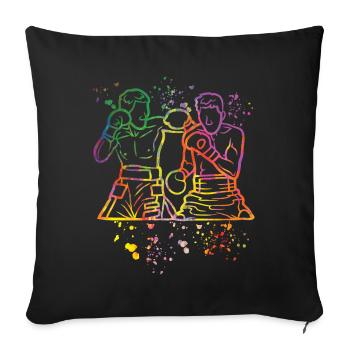 Boxing Fighter Enfants Boxer de match de boxe - Housse de coussin décorative 45 x 45 cm - noir - Devant