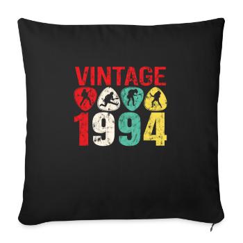 1994 Geburtstag Rock n Roll Vintage - Sofakissenbezug 45 x 45 cm - Schwarz - Vorne