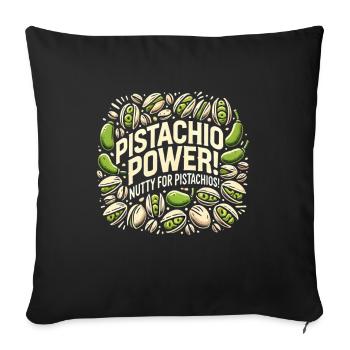 Puissance de la pistache - Housse de coussin décorative 45 x 45 cm - noir - Devant