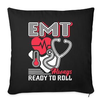 EMT EMT Always Ready To Roll - Sofa pillowcase 17,3'' x 17,3'' (45 x 45 cm) - black - Front
