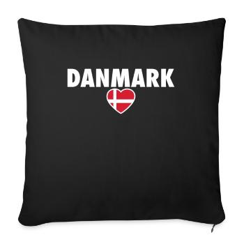 Danemark Danemark Drapeau danois Proud Dane - Housse de coussin décorative 45 x 45 cm - noir - Devant