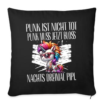 Punk Rock - I'm old but punk is not dead - Sofa pillowcase 17,3'' x 17,3'' (45 x 45 cm) - black - Front