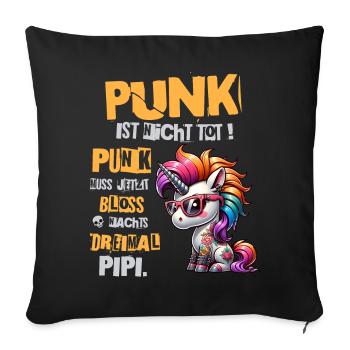 Punk Rock - I'm old but punk is not dead - Sofa pillowcase 17,3'' x 17,3'' (45 x 45 cm) - black - Front