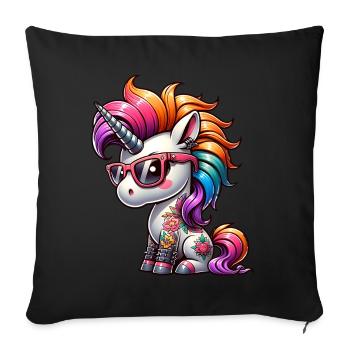 Punk Rock - I'm old but punk is not dead - Sofa pillowcase 17,3'' x 17,3'' (45 x 45 cm) - black - Front