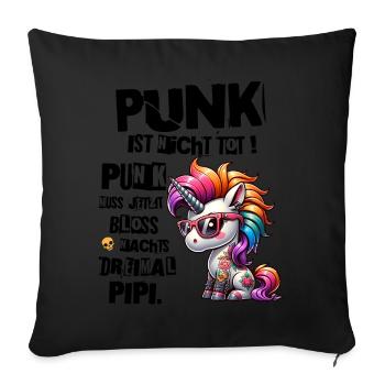 Punk Rock - I'm old but punk is not dead - Sofa pillowcase 17,3'' x 17,3'' (45 x 45 cm) - black - Front