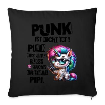Punk Rock - I'm old but punk is not dead - Sofa pillowcase 17,3'' x 17,3'' (45 x 45 cm) - black - Front