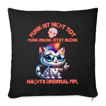 Punk Rock - Je suis vieux mais le punk n’est pas mort - Housse de coussin décorative 45 x 45 cm - noir - Devant
