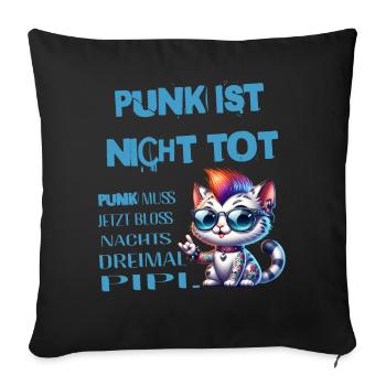 Punk Rock - Je suis vieux mais le punk n’est pas mort - Housse de coussin décorative 45 x 45 cm - noir - Devant