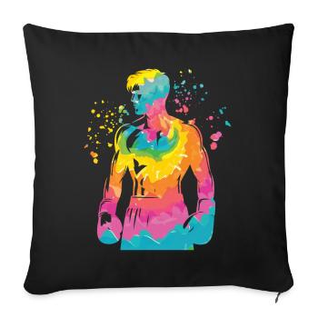 Boxing Fighter Kids Boxing Match Boxer - Sofa pillowcase 17,3'' x 17,3'' (45 x 45 cm) - black - Front