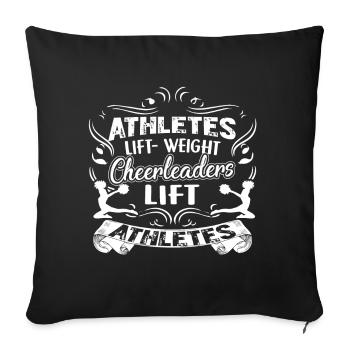 Cheerleading Athletes Lift Weight Cheerleaders - Sofa pillowcase 17,3'' x 17,3'' (45 x 45 cm) - black - Front