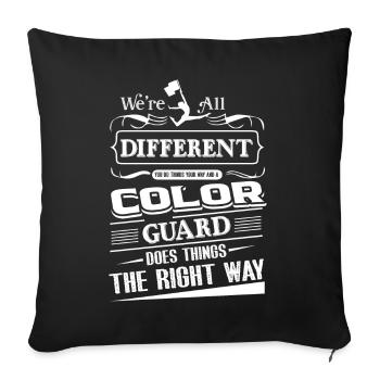 Color Guard Does Things Right Way - Sofa pillowcase 17,3'' x 17,3'' (45 x 45 cm) - black - Front