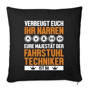 Verbeugt Euch Ihr Narren Inspector Repair - Sofa pillowcase 17,3'' x 17,3'' (45 x 45 cm) - black - Front