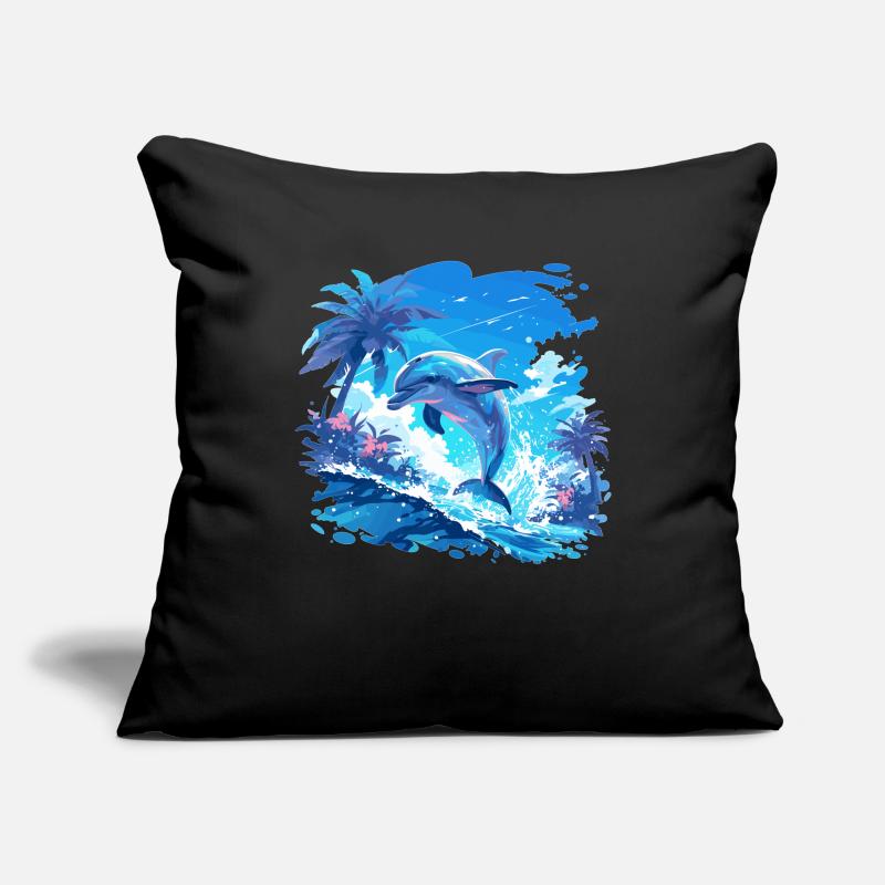 Dolphin Dolphins Dolphin Sofa pillowcase 17,3'' x 17,3'' (45 x 45 cm)