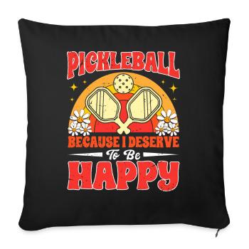 Pickleball-trainer Pickleball-paddelsportler - Sofakissenbezug 45 x 45 cm - Schwarz - Vorne