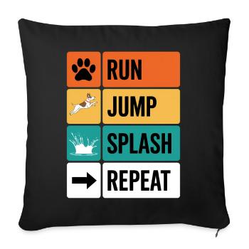 Dock Diving Spruch Dog Diving Dock Diving Geschenk - Sofakissenbezug 45 x 45 cm - Schwarz - Vorne