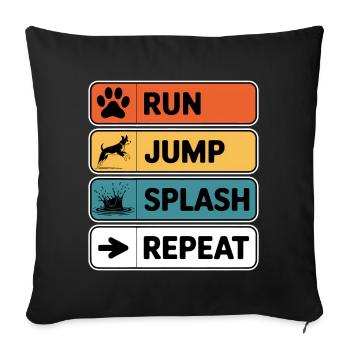 Dock Diving Spruch Dog Diving Dock Diving Geschenk - Sofakissenbezug 45 x 45 cm - Schwarz - Vorne