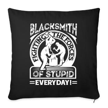 Blacksmith Blacksmith Fighting - Sofa pillowcase 17,3'' x 17,3'' (45 x 45 cm) - black - Front