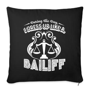 Bailiff Dress Up Like A Bailiff - Sofa pillowcase 17,3'' x 17,3'' (45 x 45 cm) - black - Front