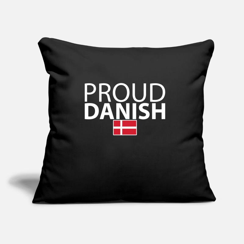 Fier danois Danemark Drapeau danois Danois Housse de coussin décorative 45 x 45 cm