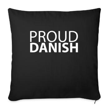 Fier danois Danemark Danois - Housse de coussin décorative 45 x 45 cm - noir - Devant