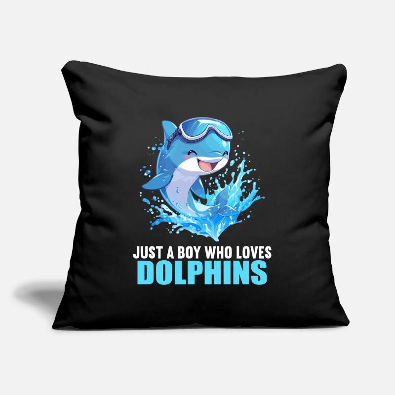 Dolphin Dolphins Dolphin Sofa pillowcase 17,3'' x 17,3'' (45 x 45 cm)