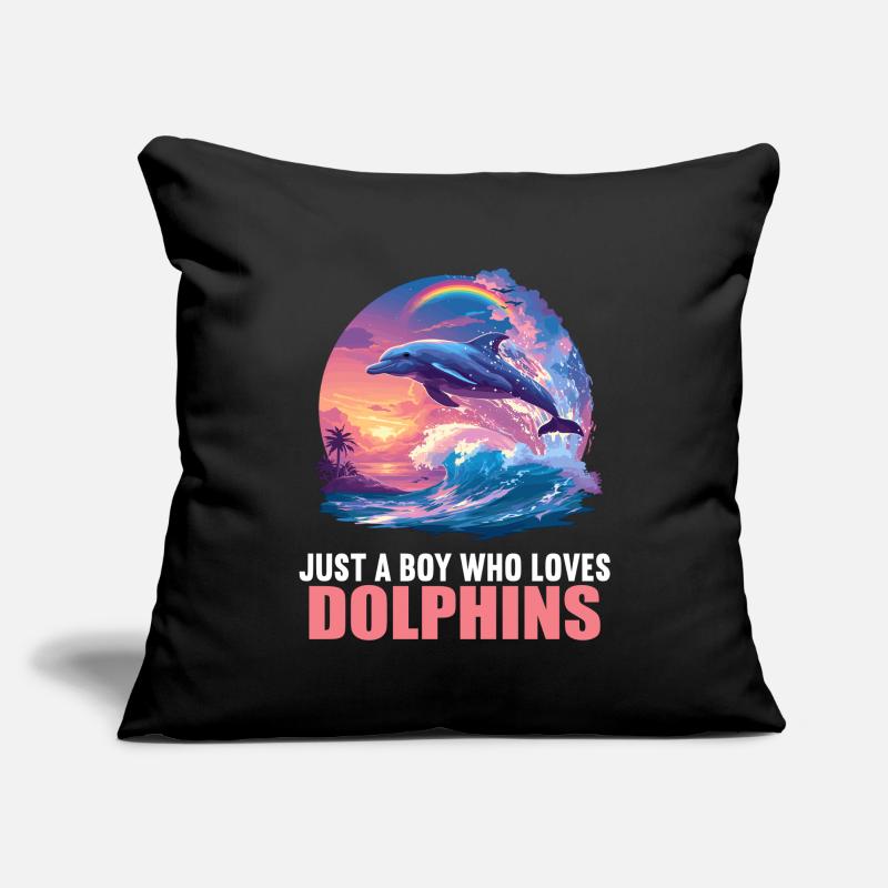 Dolphin Dolphins Dolphin Sofa pillowcase 17,3'' x 17,3'' (45 x 45 cm)