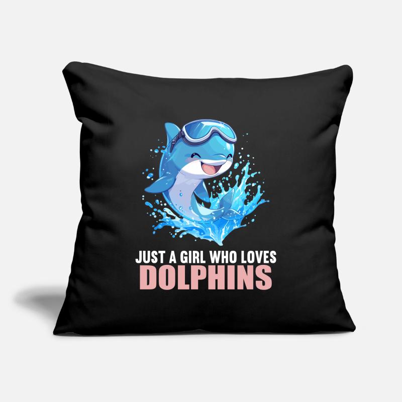 Dolphin Dolphins Dolphin Sofa pillowcase 17,3'' x 17,3'' (45 x 45 cm)