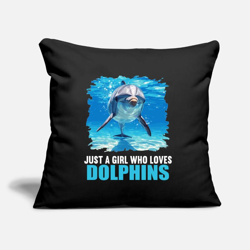 Dolphin Dolphins Dolphin Sofa pillowcase 17,3'' x 17,3'' (45 x 45 cm)