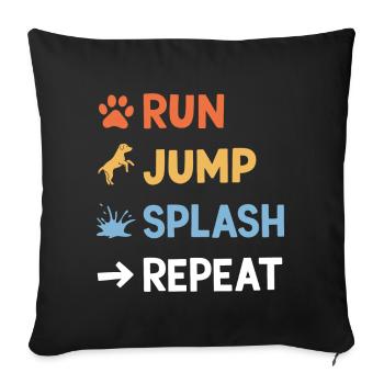 Dock Diving Spruch Dog Diving Dock Diving Geschenk - Sofakissenbezug 45 x 45 cm - Schwarz - Vorne