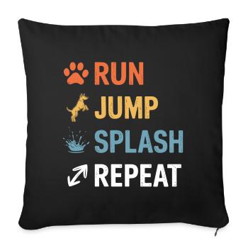 Dock Diving Spruch Dog Diving Dock Diving Geschenk - Sofakissenbezug 45 x 45 cm - Schwarz - Vorne