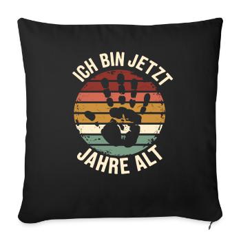 Ich jetzt 5 Jahre alt, Süßes Kinderdesign - Sofakissenbezug 45 x 45 cm - Schwarz - Vorne