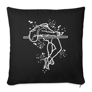 High Jumper Watercolor High Jump - Sofa pillowcase 17,3'' x 17,3'' (45 x 45 cm) - black - Front