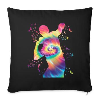 Lanceur de poids Colorsplash Lancer de poids - Housse de coussin décorative 45 x 45 cm - noir - Devant