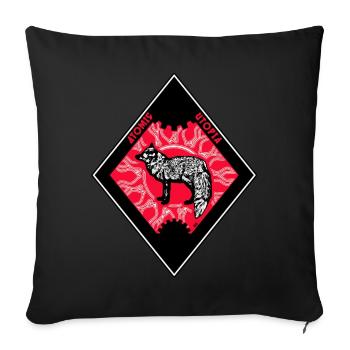 Atomic Utopia - Silver Fox Rhombus - Sofa pillowcase 17,3'' x 17,3'' (45 x 45 cm) - black - Front