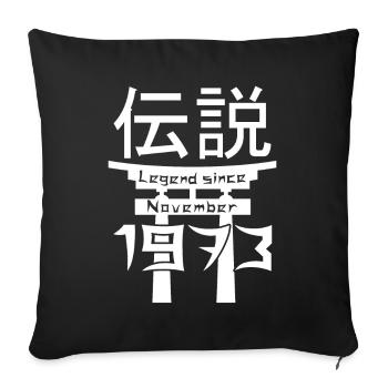 Legend since November 1973 Birthday Gift - Sofa pillowcase 17,3'' x 17,3'' (45 x 45 cm) - black - Front