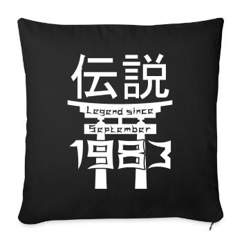 Legend since September 1983 Geburtstag Geschenk - Sofakissenbezug 45 x 45 cm - Schwarz - Vorne